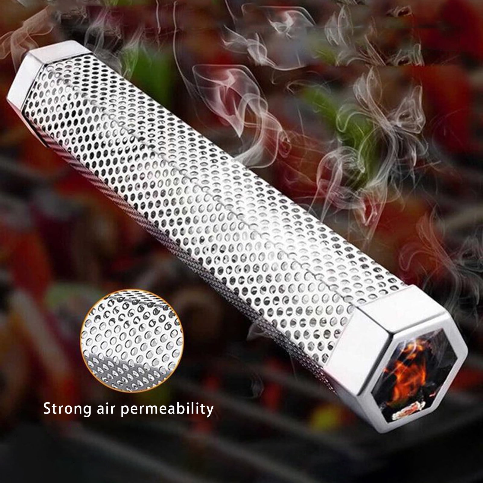 CENPEK Edelstahl Räucherrohr 30,5 Cm - Pellet Smoker Für Grill & BBQ
