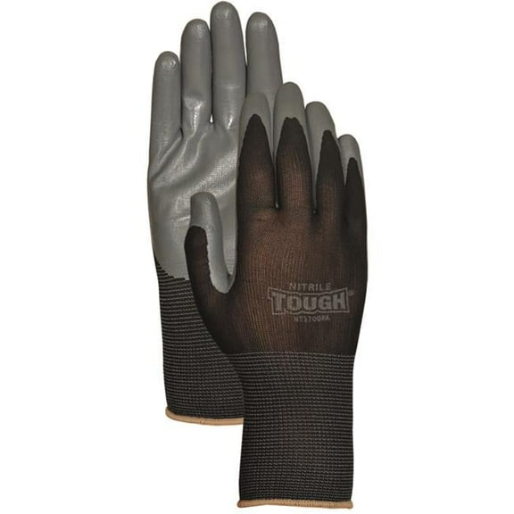 Lfs Glove NT3700BKL Large Black Nitrile Tough Gloves