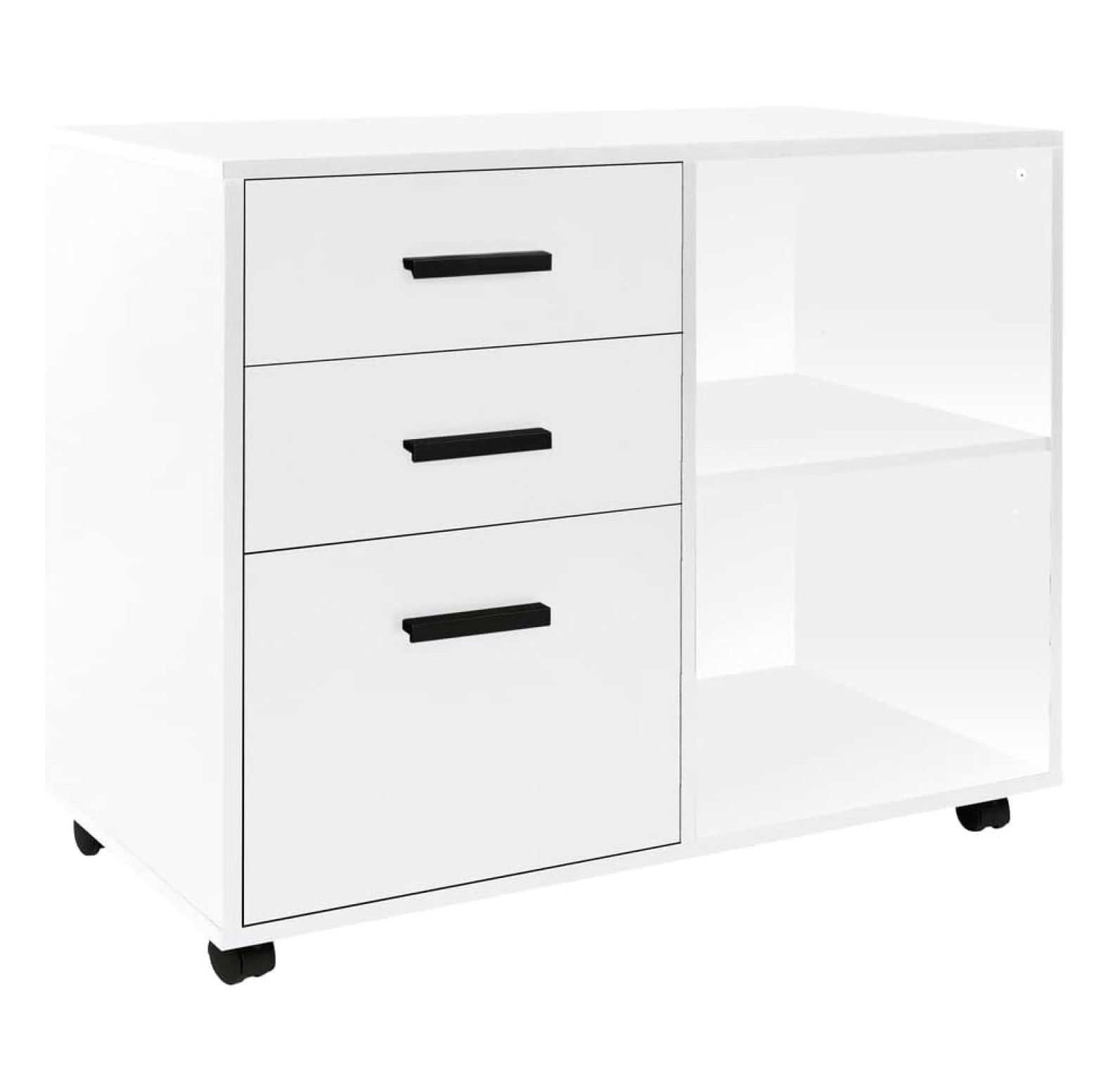 LfucQd 3 Drawer with Shelf Office Storage File Under Desk Storage File for