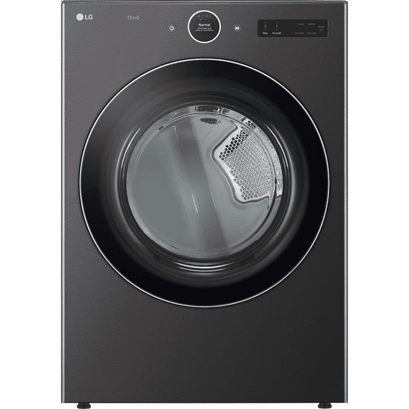 LG DLEX6700B 7.4 Cu. Ft. Black Steel Stackable Front Load Smart Electric Dryer with TurboSteam