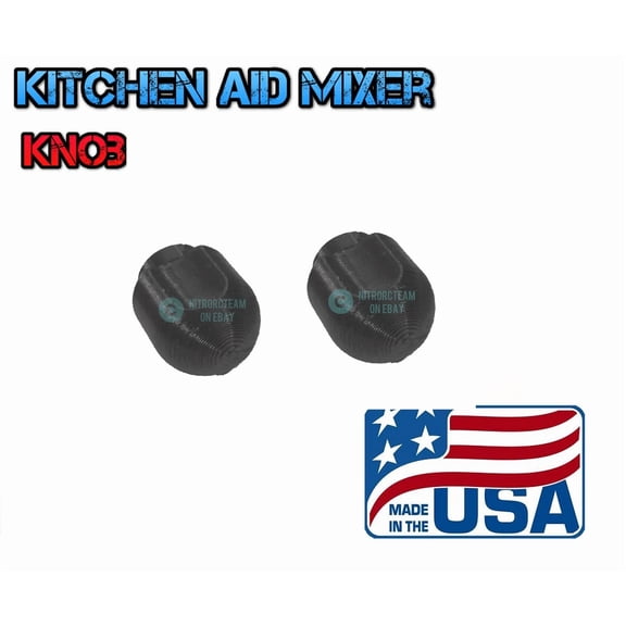 Lg Lock & Speed Black Knob Set ( Pair ) For Kitchenaid Stand Mixer
