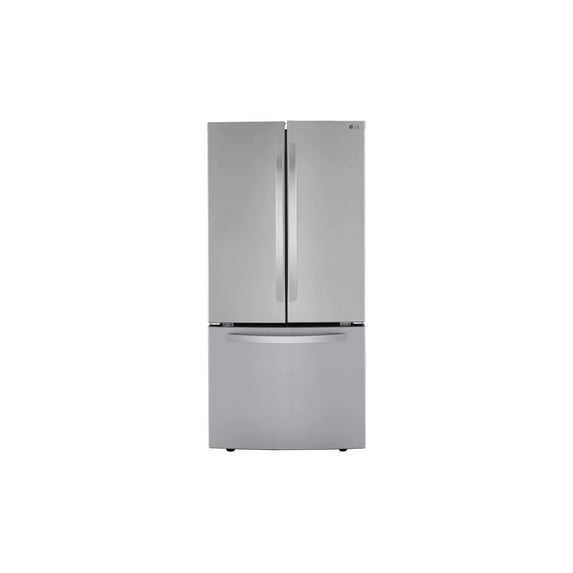 LG LRFCS2503S 26 cu.ft 3 Door French Door, 33" Standard Depth, Non-Dispense, PrintProof Stainless Steel
