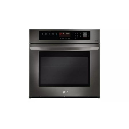 LG - 30" Built-In Single Electric Convection Wall Oven with EasyClean - Black Stainless Steel