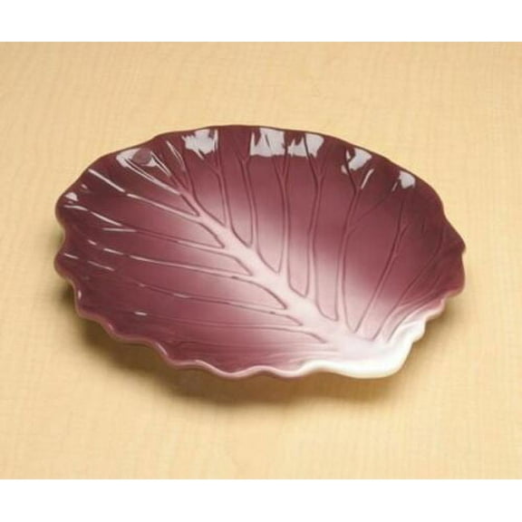 Lg. Red Cabbage Plate Collectible Vegetable Ceramic Glass Platter Dish