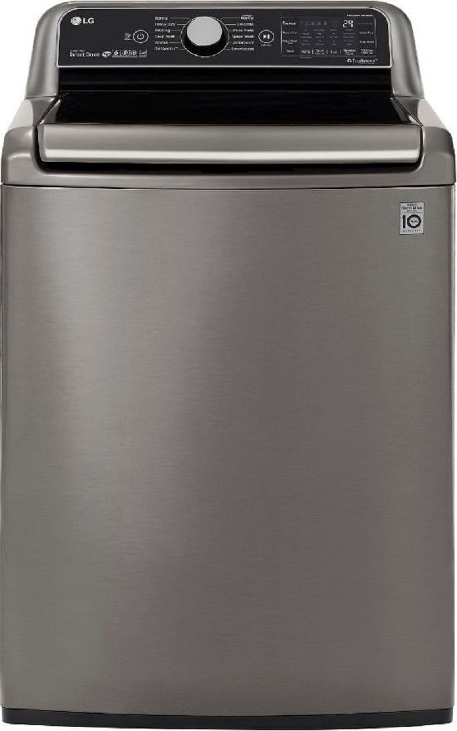 LG WT7800CV 5.4 cu.ft. Mega Capacity Top Load Washer with Turbowash™ Technology, Wi-Fi Enabled, Graphite Steel