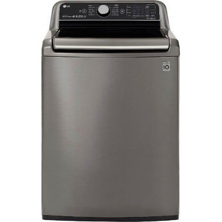 LG - 5.5 Cu. Ft. High-Efficiency Smart Top Load Washer with TurboWash3D Technology - Graphite Steel