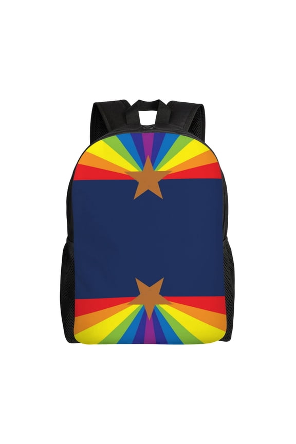 Lgbt Arizona Flag Gay Pride Backpack Travel Bag For Men Women Lightweight Back Pack With Laptop Compartmen