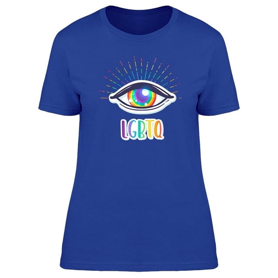 Lgbt Colors On Eye T-Shirt Women -Image by Shutterstock, Female Large