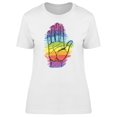 thumbnail image 1 of Lgbt Colors On Open Hand T-Shirt Women -Image by Shutterstock, Female x-Large, 1 of 2