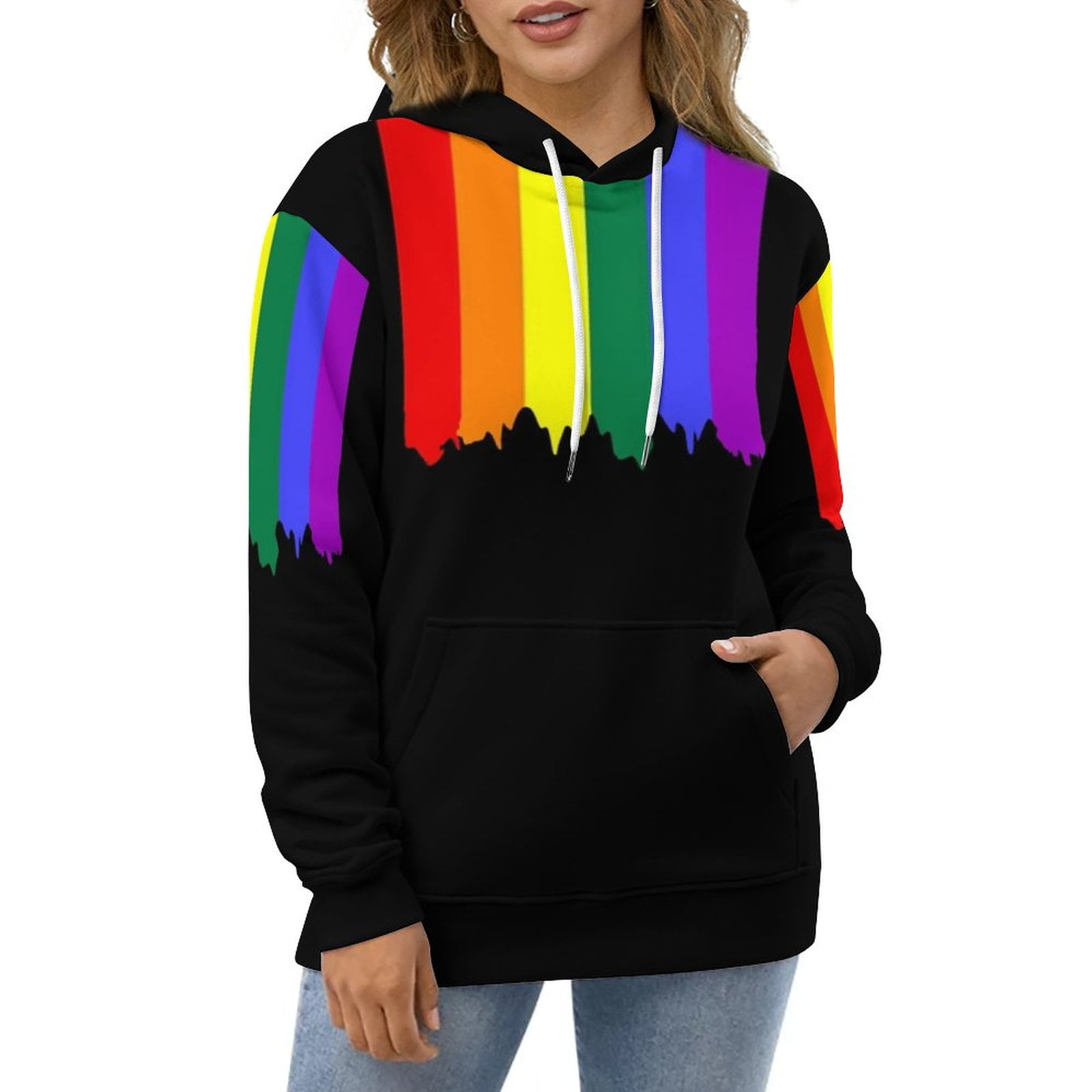 Rainbow drip sweatshirt sale