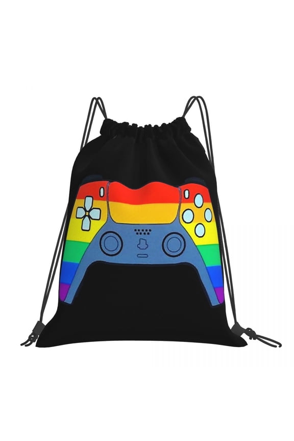 Lgbt Pride Gaymer Lesbian Flag Backpacks Drawstring Bags Drawstring Bundle Pocket Sports Bag Book Bags For Travel School