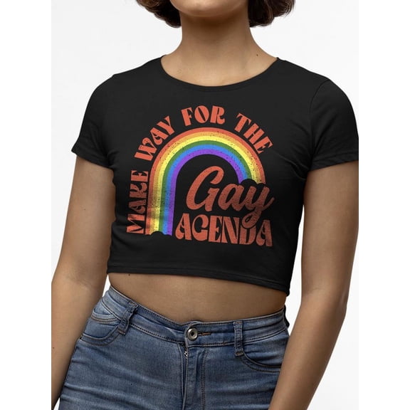 Lgbtq+ Agenda Pride Equality Tee Crop Tee Women's