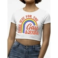 thumbnail image 1 of Lgbtq+ Agenda Pride Equality Tee Crop Tee Women's, 1 of 4