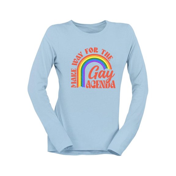 Lgbtq Agenda Pride Equality Tee Long Sleeve Women's