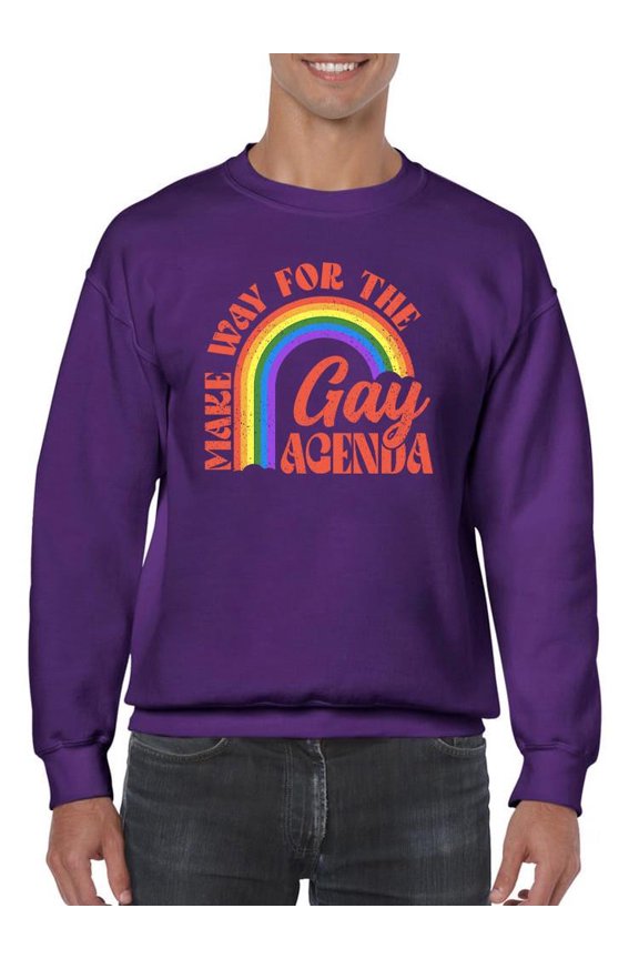 Lgbtq+ Agenda Pride Equality Tee Sweatshirt Men's