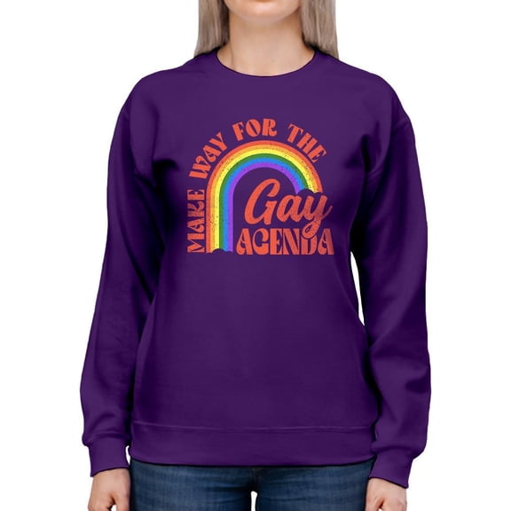 Lgbtq  Agenda Pride Equality Tee Sweatshirt Women's