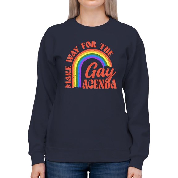 Lgbtq+ Agenda Pride Equality Tee Sweatshirt Women's