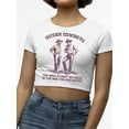 thumbnail image 1 of Lgbtq Cowboy Pride Tee Crop Tee Women's, 1 of 4
