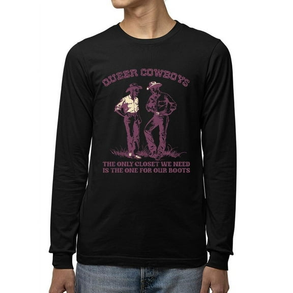 Lgbtq Cowboy Pride Tee Long Sleeve Men's