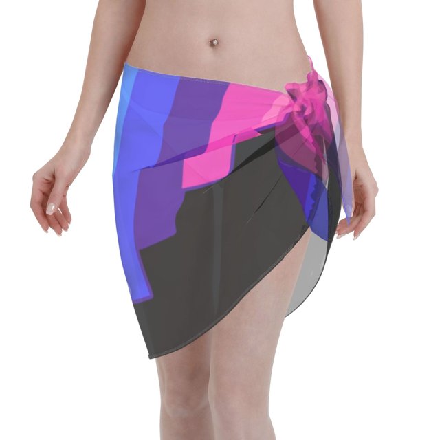 Lgbtq Omnisexual Pride Women Sarongs Skirt Beach Wrap Sheer Bikini