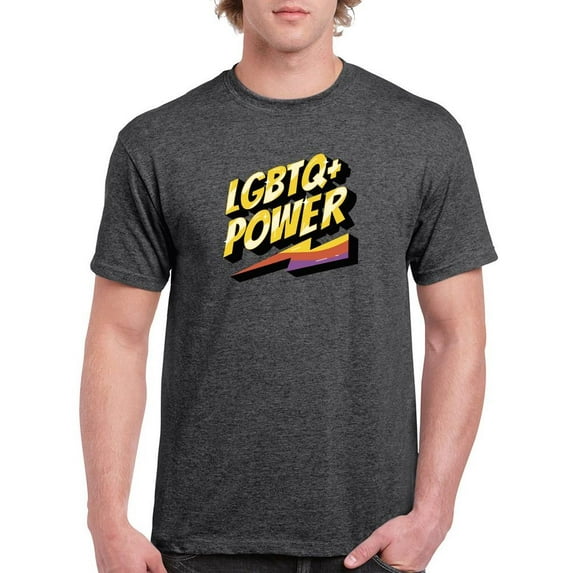 Lgbtq+ Power T-Shirt Men -Smartprints Designs, Male Medium