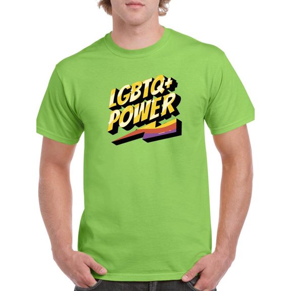 Lgbtq+ Power T-Shirt Men -Smartprints Designs, Male XX-Large