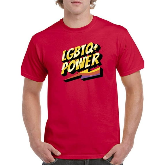 Lgbtq+ Power T-Shirt Men -Smartprints Designs, Male x-Large