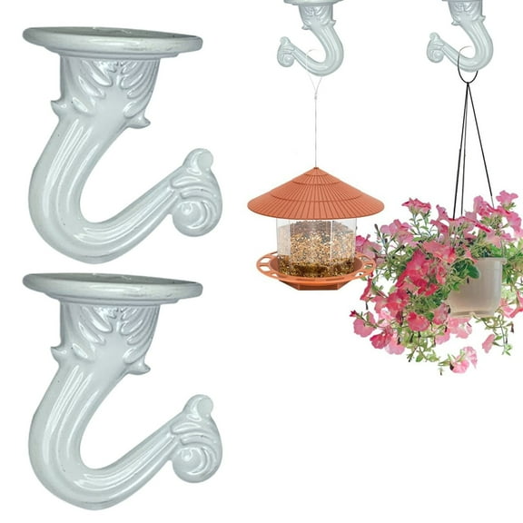 Lggsban Ceiling Hooks For Hanging Plants Bird Feeders Ceiling Hooks For Hanging Plants Bird Feeders Wall Mount Hooks For Hanging Flower Pot Wind Chimes Indoor & Outdoor Heavy Duty Garden Hanger