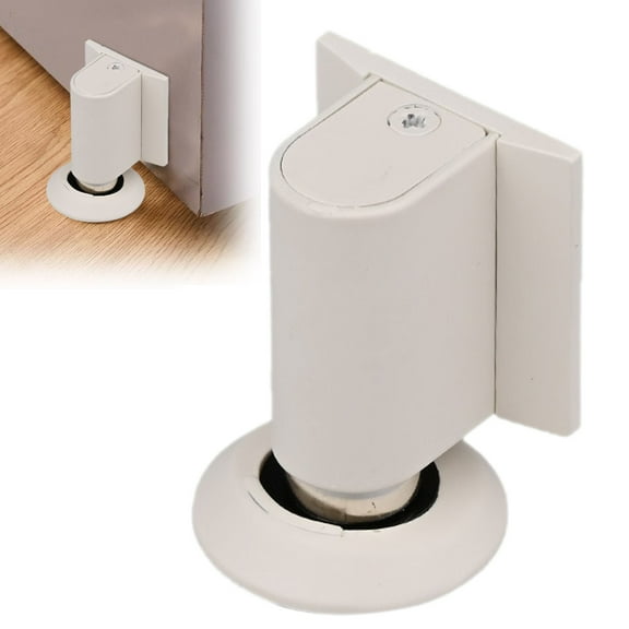 Lggsban Door Stoppers, Magnetic Door Stoppers for Bottom of Door Security, No Drill Invisible Doorstops for Inside Door, Magnetic Door Catcher Door Holder to Keep Hold Door Open,Plastic,1PC