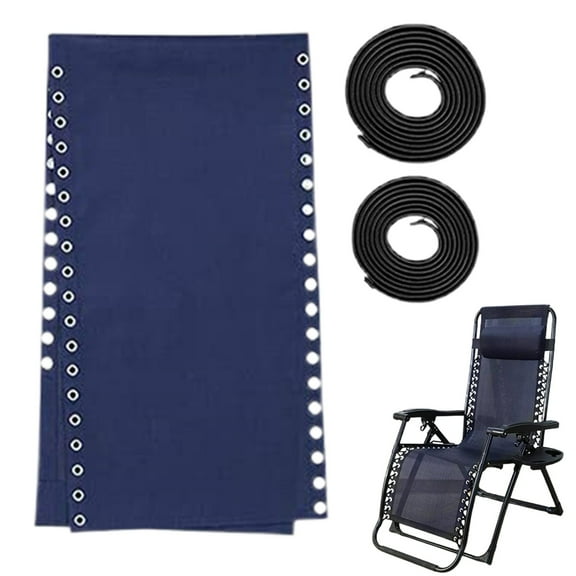 Lggsban Zero Gravity Chair Replacement Fabric with Bungee Cord Kit, Repair Cloth with Replacement Cord,1PC,Blue,Cloth