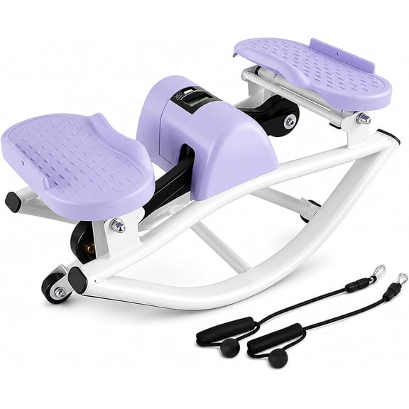 Lhanel Rock Stepper for Home Workout, Low-Impact Side Stepper with Resistance Bands, Side-to-Side Mini Stepper for Cardio, Weight Loss & Full Body Exercise