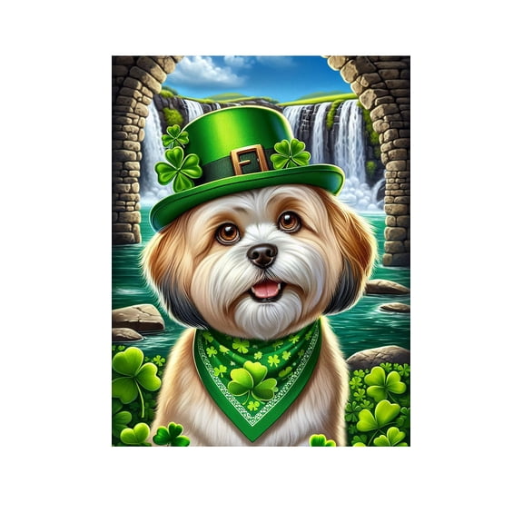 Lhasa Apso - Best of Breed DCR Saint Patricks Day Garden Flag