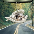thumbnail image 1 of Lhasa Apso Car Ornament – 2D Flat Pet Lover Gift, Rearview Mirror & Xmas Tree Décor, 1 of 4