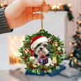 thumbnail image 1 of Lhasa Apso Christmas Ornament – Holiday Dog Memorial Gift & Xmas Tree Hanging Mica Décor, 1 of 3