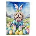 thumbnail image 1 of Lhasa Apso Easter Egg Hunt Garden Flag 11.25 in x 15.5 in, 1 of 5