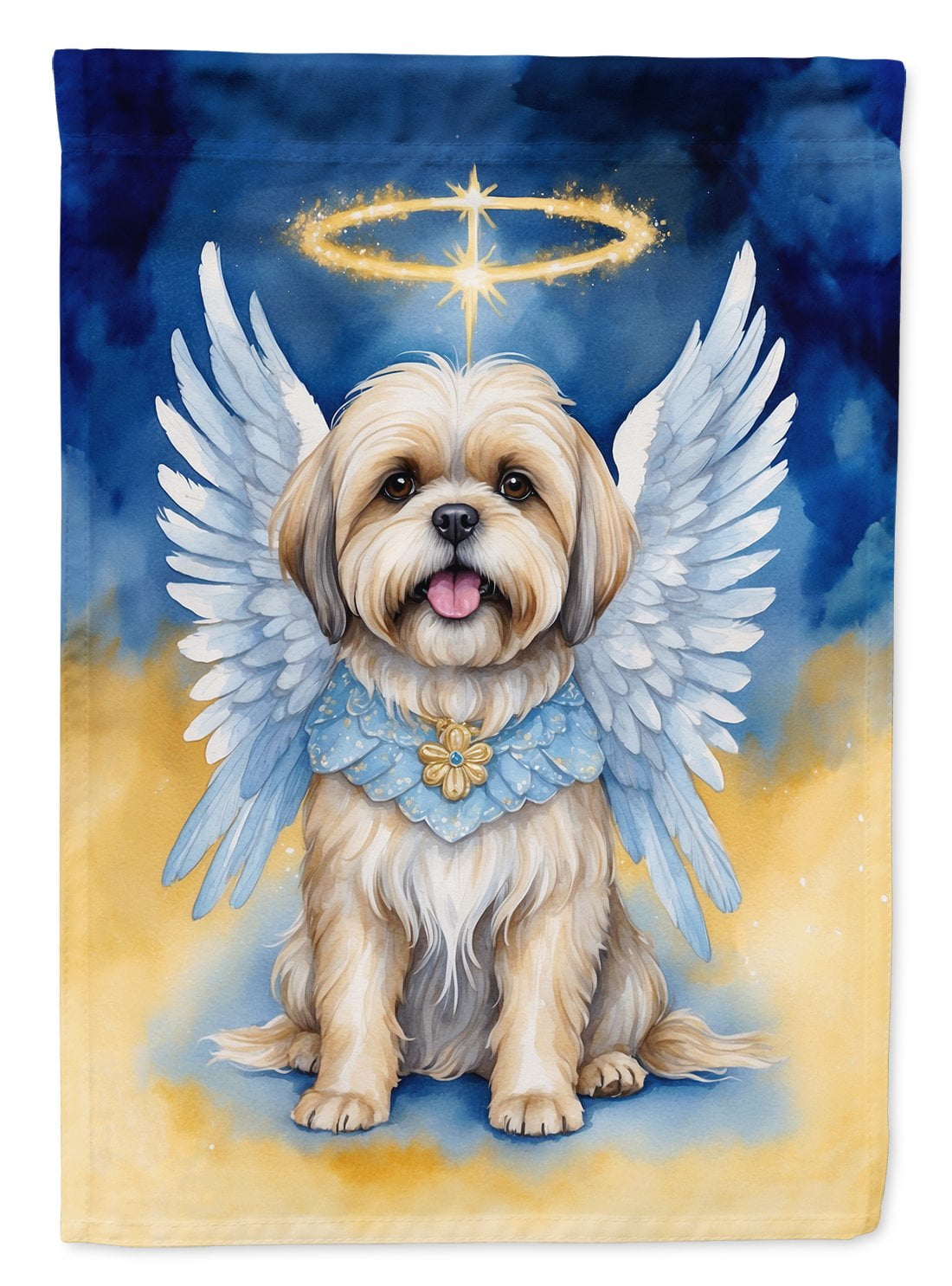Lhasa Apso My Angel Garden Flag 11.25 in x 15.5 in