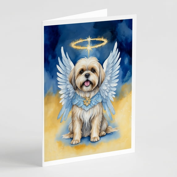 Lhasa Apso My Angel Greeting Cards Pack of 8 7 in x 5 in