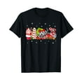 thumbnail image 1 of Lhasa Dog Coffee Latte Candy Cane Christmas T-Shirt, 1 of 5