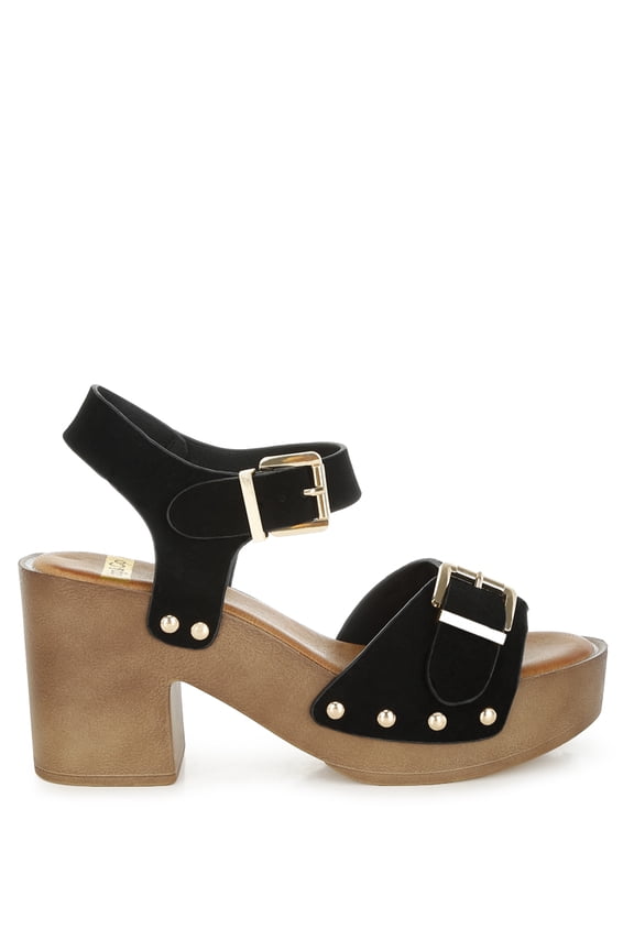 Lhasa Real Suede Leather Clog Sandals