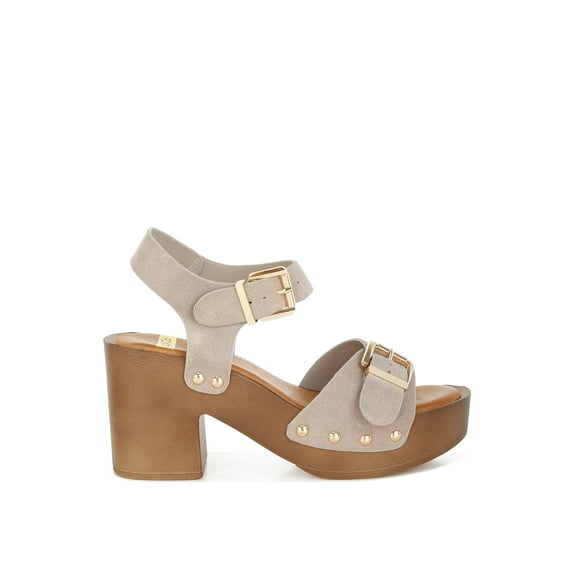 Lhasa Real Suede Leather Clog Sandals