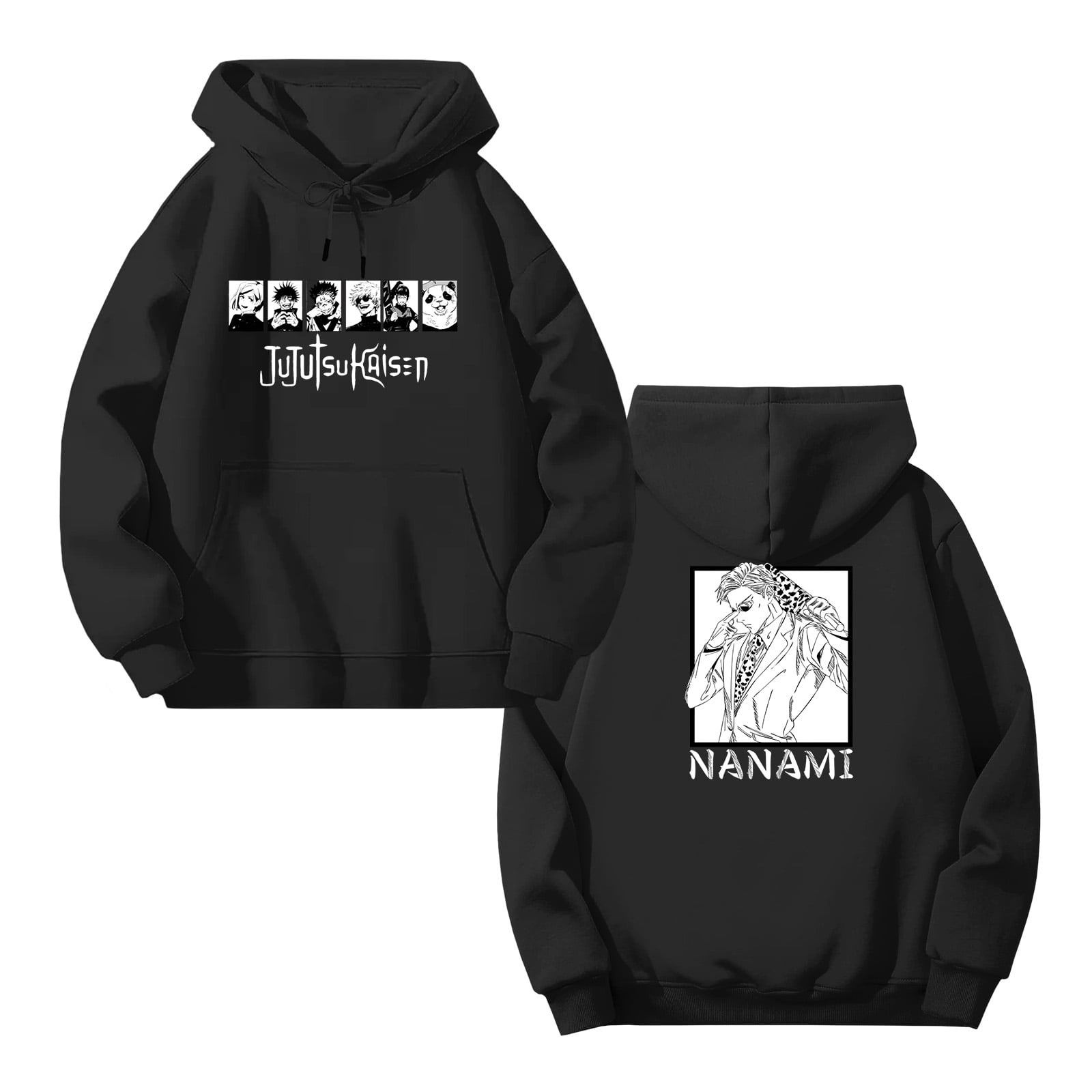 Lheaggik Anime Jujutsu Kaisen Hoodie Cartoon Graphic Long Sleeve Streetwear Women Men Hooded Sweatshirt Funny Clothes L