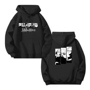 Lheaggik Anime Jujutsu Kaisen Hoodie Cartoon Graphic Long Sleeve Streetwear Women Men Hooded Sweatshirt Funny Clothes S