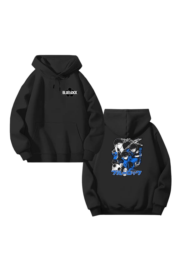 Blue Lock Hoodie Anime Graphic Long Sleeve Streetwear Women Men Hooded Sweatshirt Funny Clothes L