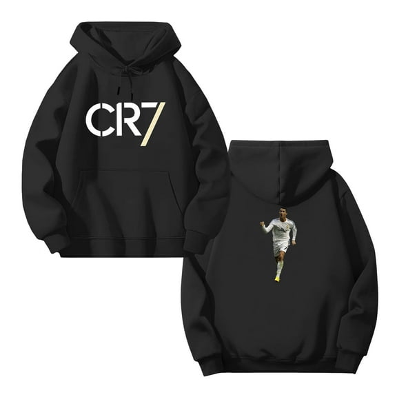 Lheaggik C Ronaldo Hoodie Soccer Star Graphic Long Sleeve Streetwear Women Men Hooded Sweatshirt Funny Clothes S