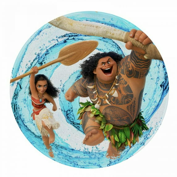 Lheaggik Cartoon Ocean Ana Carpet Floor Rug Room Decor Cute Velvet Round Mat Bedroom Living Room Decor 80x80cm