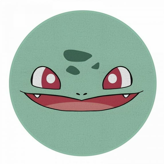 Lheaggik Cartoon Poke Carpet Floor Rug Room Decor Cute Velvet Round Mat Bedroom Living Room Decor 120x120cm