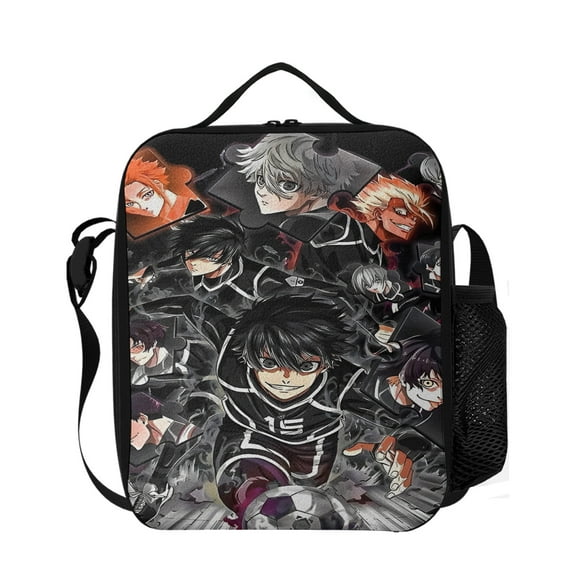 Lheaggik Lunch Bag 3d Printing Lunch Tote Bag Cartoon Anime Blue lock Lunch Bags Reusable Insulated Lunch Box Portable Tote Bag