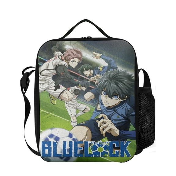 Lheaggik Lunch Bag 3d Printing Lunch Tote Bag Cartoon Anime Blue lock Lunch Bags Reusable Insulated Lunch Box Portable Tote Bag