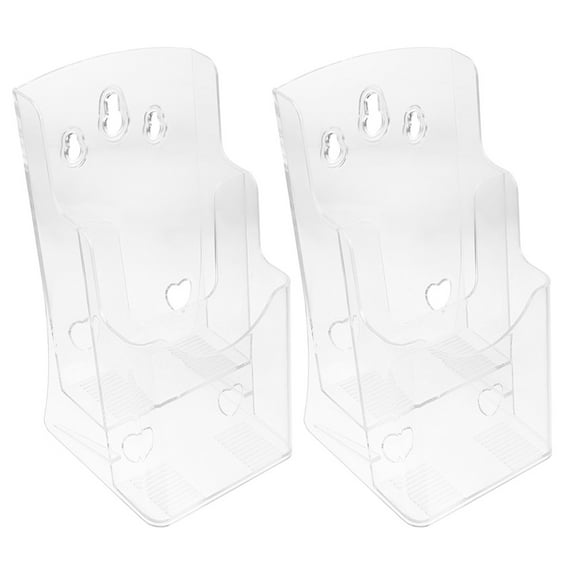 Lhio 2 Pcs Booklet Display Stand Wall-mounted Document Rack Flyer