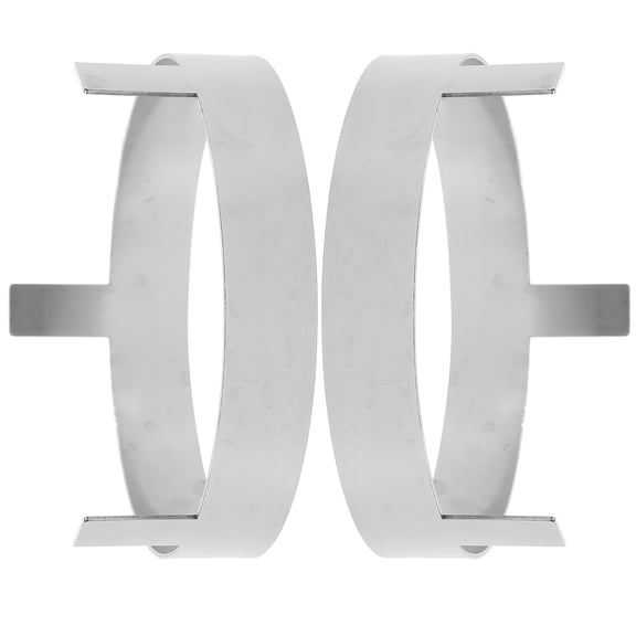 Lhio 2pcs Stainless Steel Round Coconut Soup Tray Practical Coconut Soup Racks